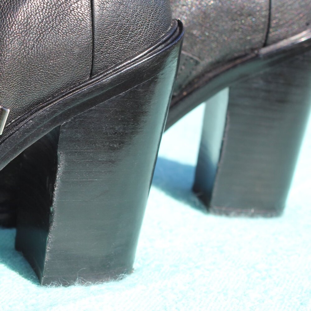 L.A.M.B TOBY BOOT BLACK W/ SPRING LOCK GWEN STEFANI LEATHER Size 10M - Picture 15 of 16